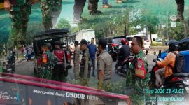 Wujud Sinergitas TNI, Polri dan Pemda, Koramil 03/GP Bersama Tiga Pilar Grogol Petamburan Gelar Patroli Gabungan Sisir Objek Vital