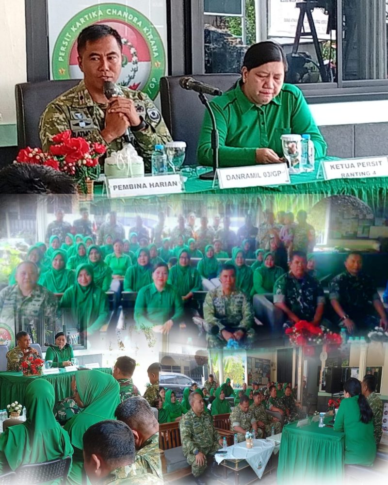 Jam Komandan dan Pertemuan Persit, Koramil 03/GP Perkuat Soliditas Keluarga Besar TNI