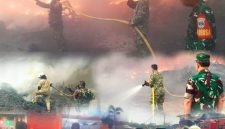 Aksi Cepat Personil Koramil 07/Kembangan Padamkan Kobaran Si Jago Merah Lahap Lapak Barang Bekas di Srengseng, 60 KK Terdampak dan 245 Warga Mengungsi