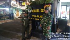 Patroli Malam Koramil 03/GP Antisipasi Tawuran dan Balap Liar, Situasi Wilayah Aman Terkendali