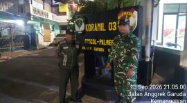 Patroli Malam Koramil 03/GP Antisipasi Tawuran dan Balap Liar, Situasi Wilayah Aman Terkendali