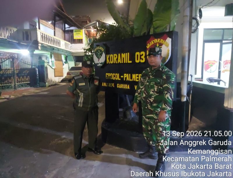 Patroli Malam Koramil 03/GP Antisipasi Tawuran dan Balap Liar, Situasi Wilayah Aman Terkendali
