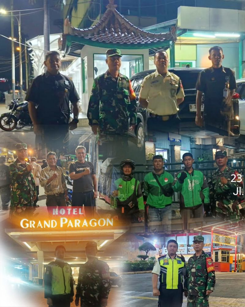 Patroli Malam Koramil 01/Taman Sari Sasar Sekolah, Tempat Ibadah hingga Sentra Ekonomi