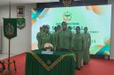 Pengurus Seksi Sosial Persit KCK Ranting 4 Koramil 03/GP Ikuti Zoom Meeting Bersama Persit KCK Cabang XVII Kodim 0503/JB