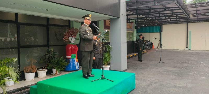 Danramil 01/Taman Sari Mayor Inf Manatap Rajagukguk Pimpin Upacara Peringatan Hari Kesaktian Pancasila 2026 di Makodim 0503/JB