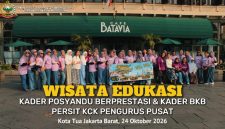 Ketua Persit KCK Ranting 2 Koramil 01/Taman Sari Dampingi Ketua Persit KCK Cabang XVII Kodim 0503/JB Giat Wisata Edukasi Kader Posyandu Berprestasi dan Kader BKB Persit KCK Pengurus Pusat Tahun 2026